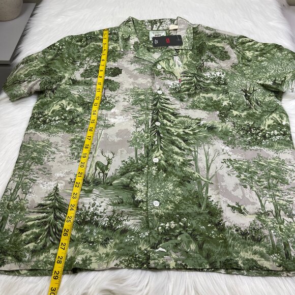 Levi’s Tropical Print 100% Lyocell Camp Shirt Men's Size L NWT MSRP $59.50 - Picture 8 of 10